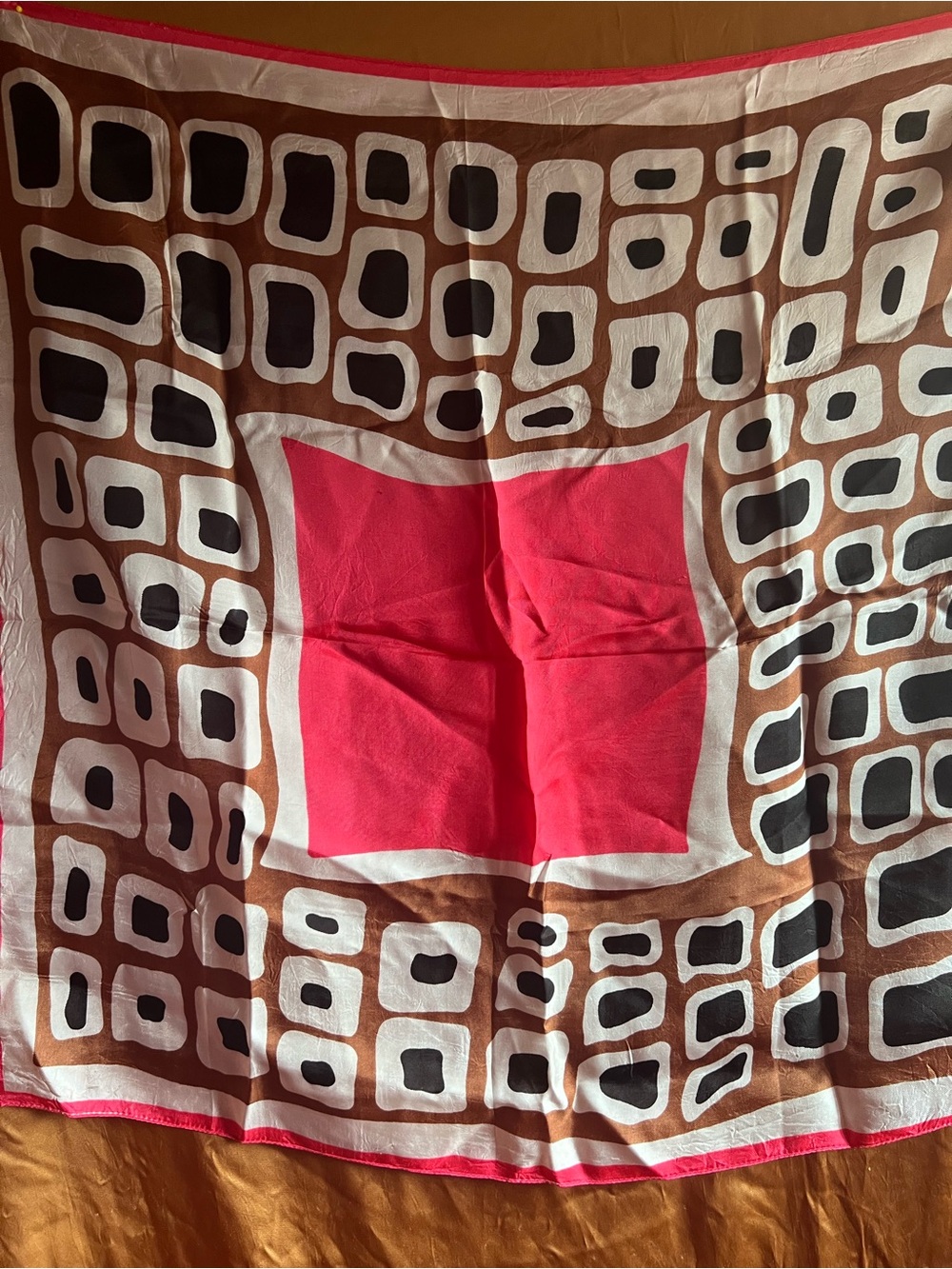 Vintage MCM Scarf in Bold Graphic Print